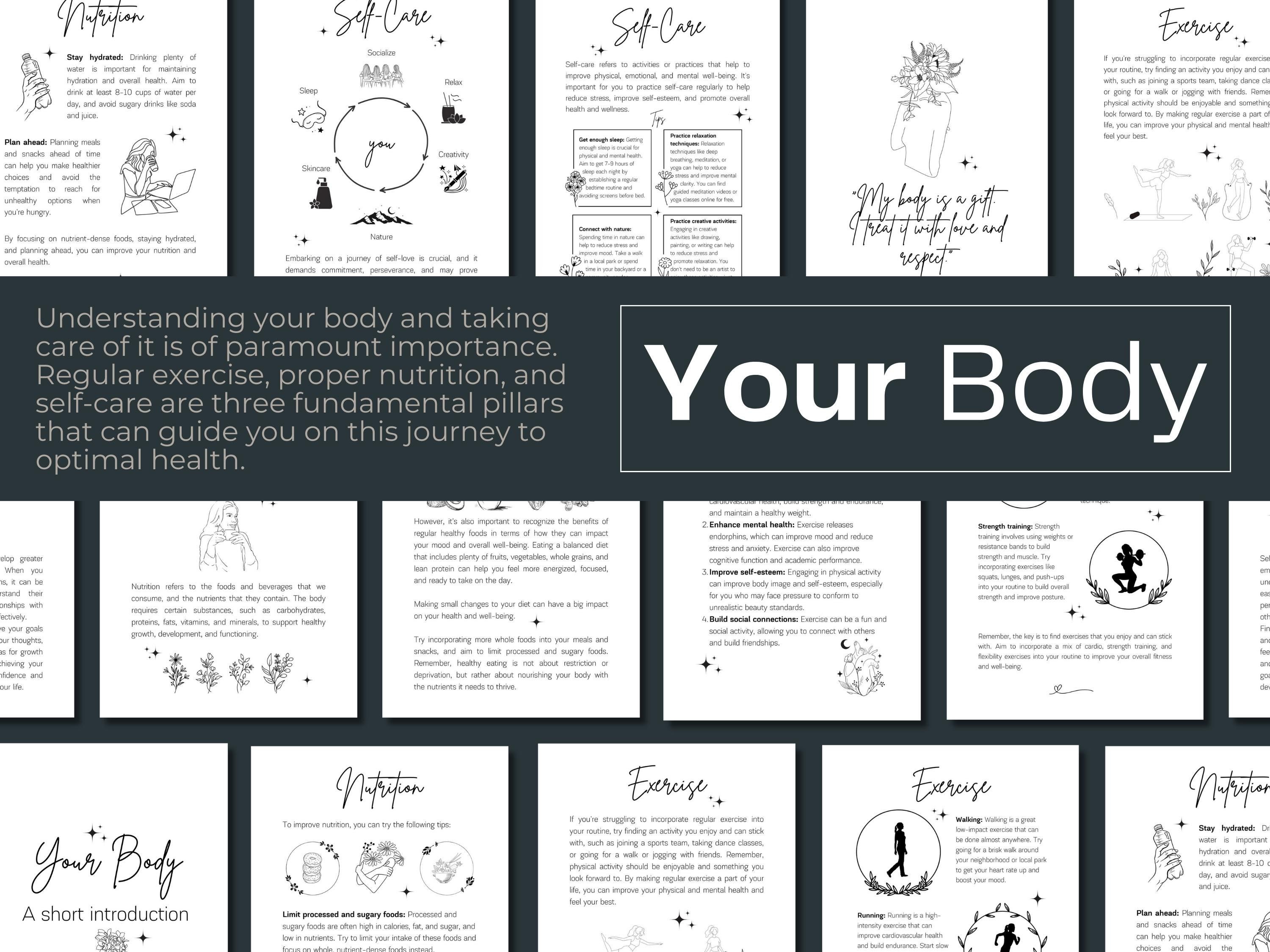 Self Care Planner Bundle: Mind, Body, Confidence Journal (printable) - Etsy
