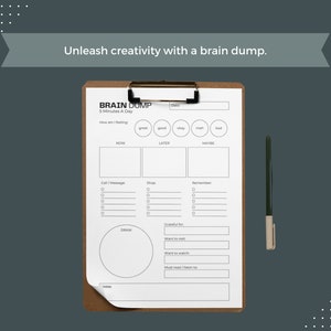 Brain Dump Printable ADHD Brain Dump to Do List Printable Thought ...
