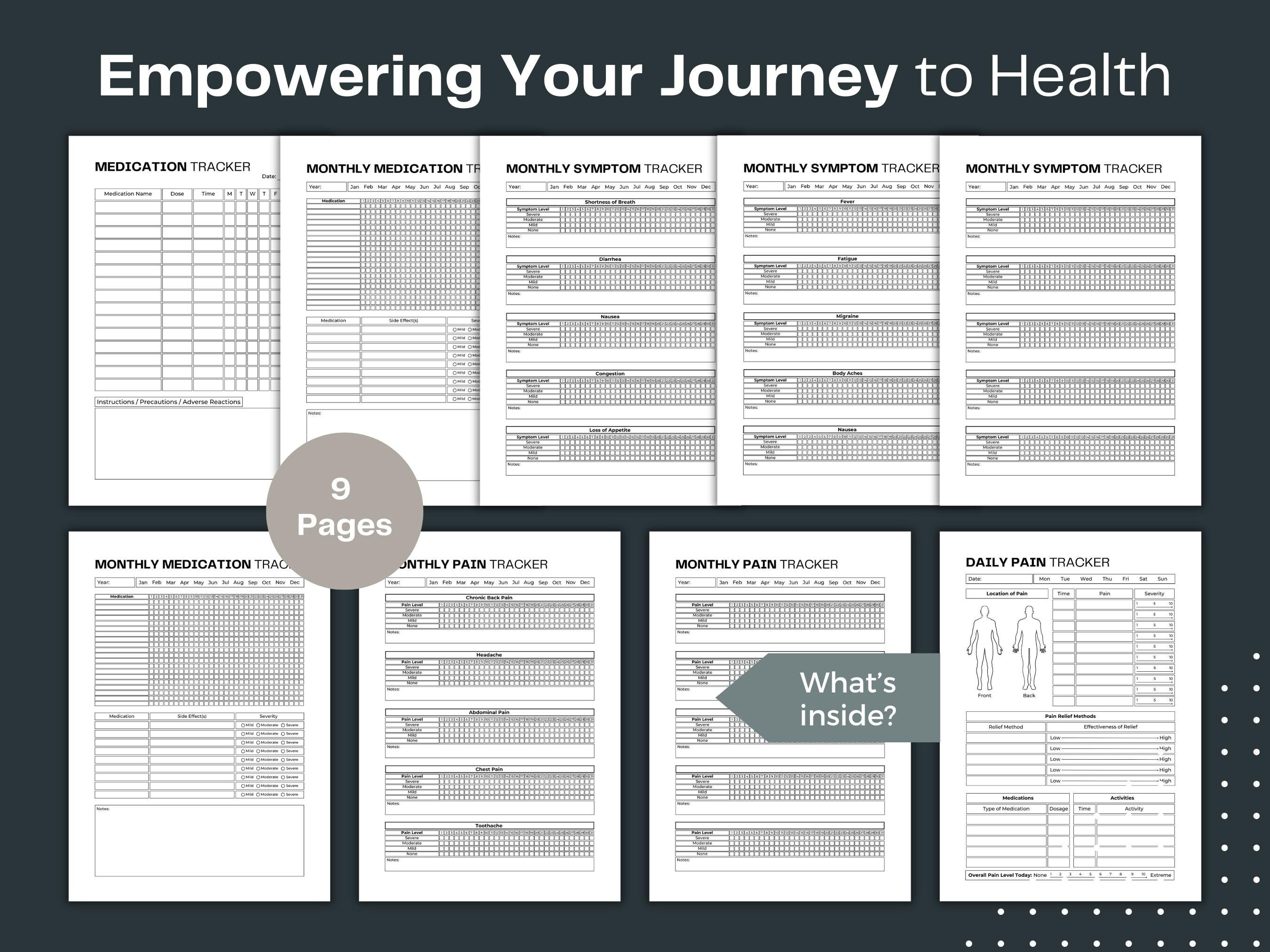 Printable Chronic Illness Tracker Fillable PDF Symptom Tracker Chronic ...