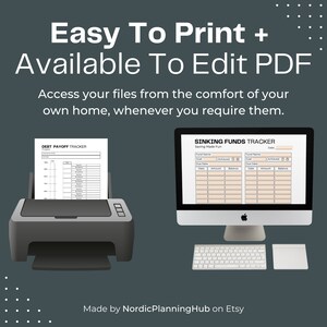 Finance Bundle Printable: Savings Challenge, Debt Tracker (Fillable PDF) image 7