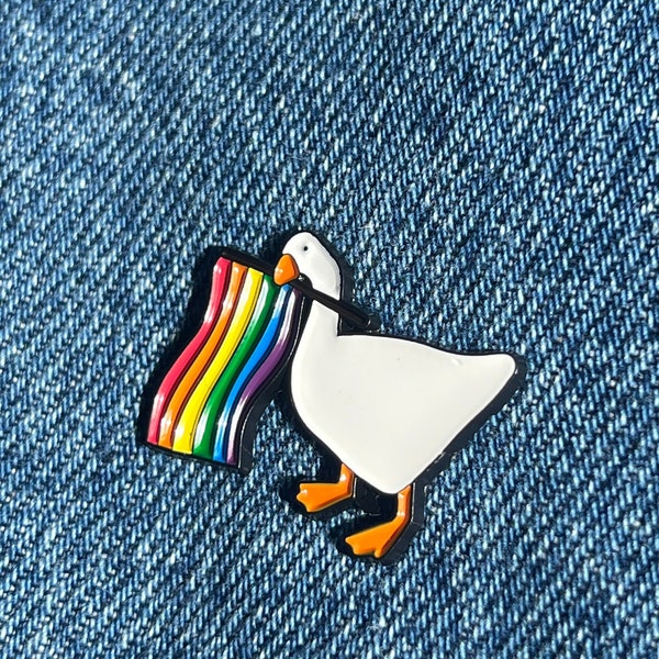 Pride Goose Pin Badge