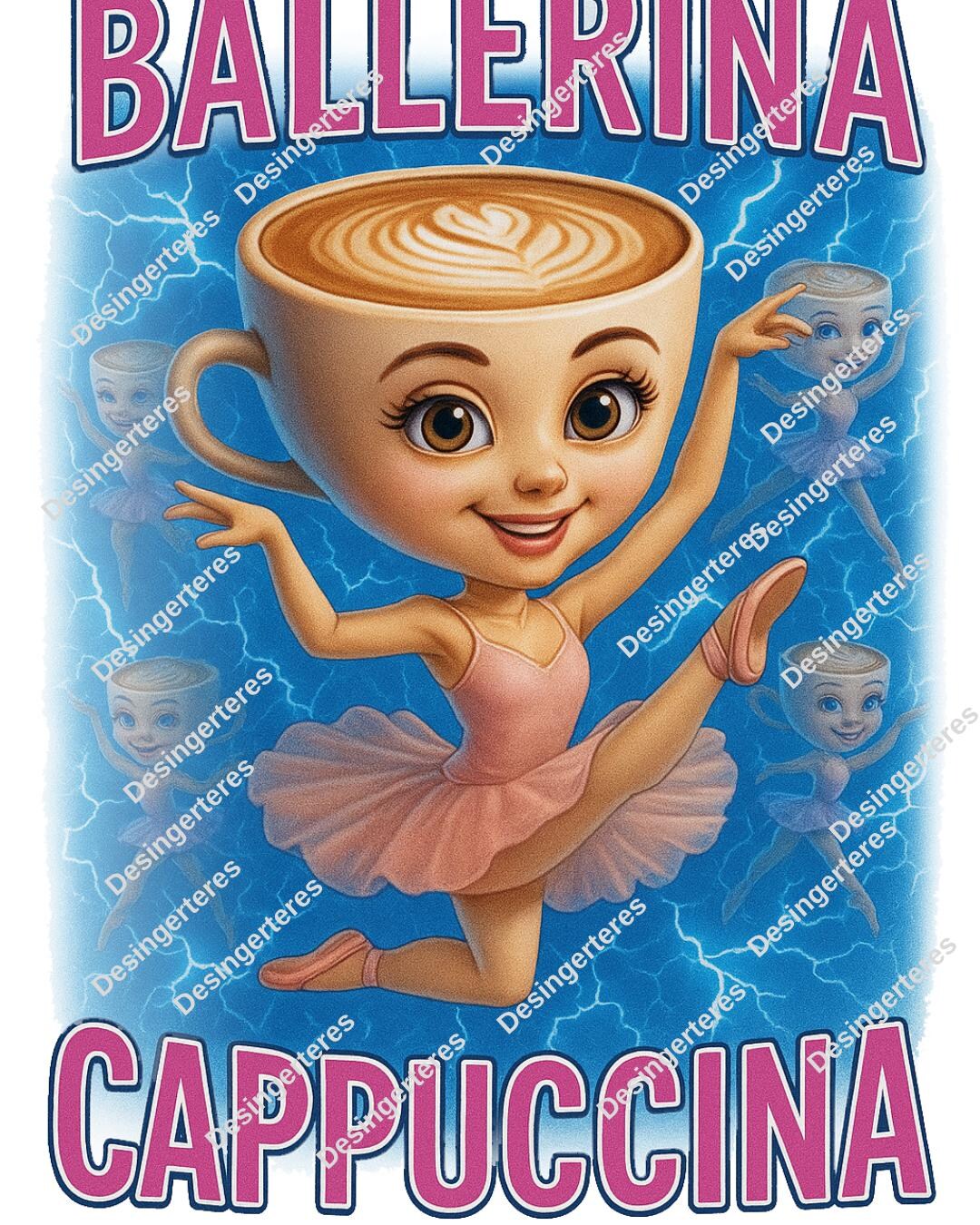 バレリーナ カプチーナ クリップアート、バレエ コーヒー デザイン