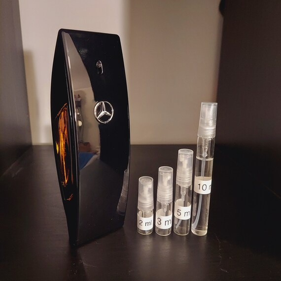Mercedes Benz Club Black Eau De Toilette 2ml 3ml 5ml 10ml Travel Size  Sample Bottles 