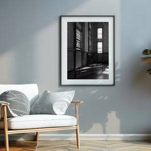 Alcatraz Poster | Black and White Print | Black and White Wall Art | Last Minute Gift for Him| Black and White Photography | Office Decor