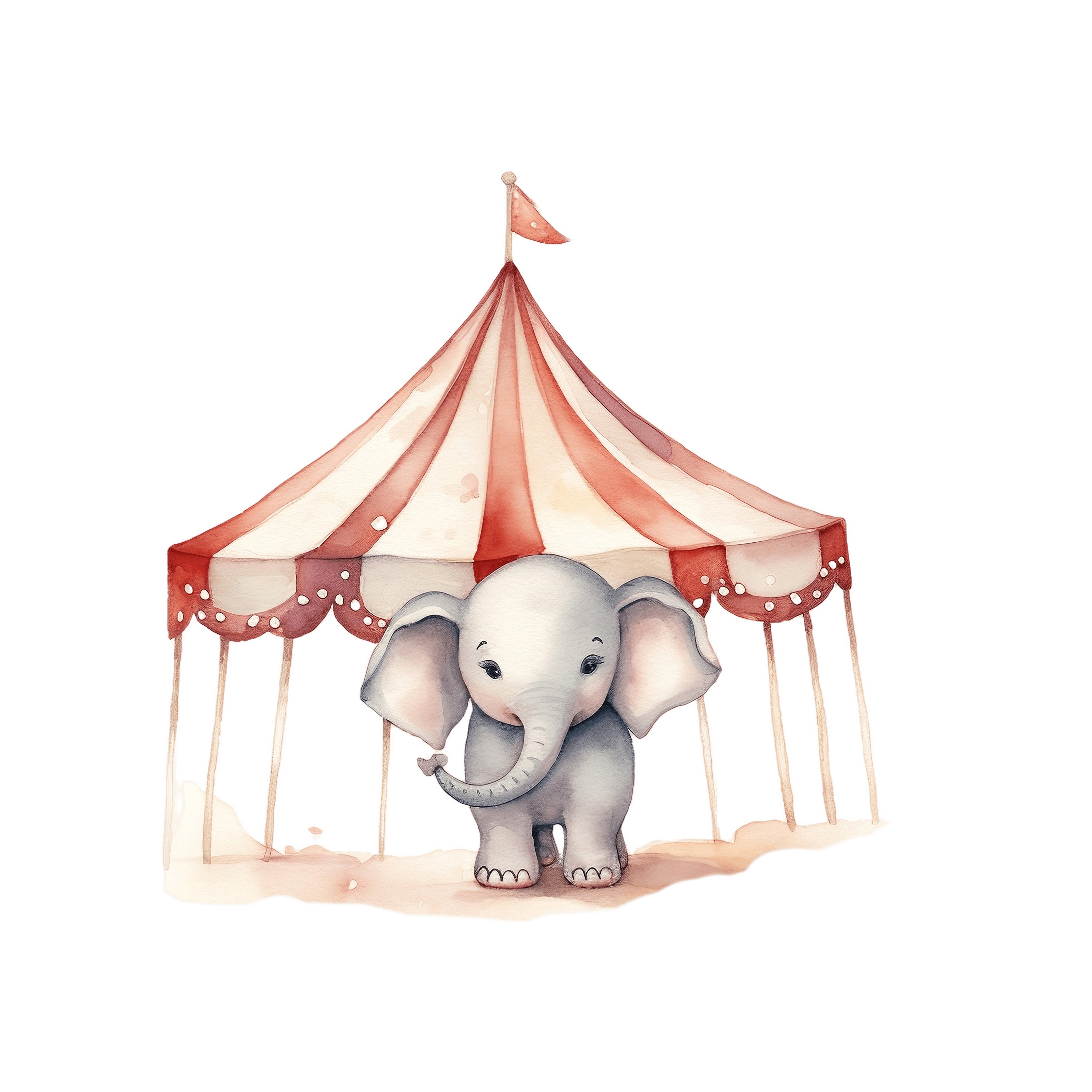 Watercolor Circus Animals Clipart: Boho Nursery Decor (JPG) - Etsy