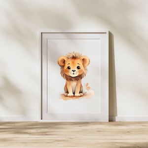 Clipart Baby Lion, Baby Lion PNG, Acquerello Baby Lion Baby Lion PNG Clipart Baby Lion Arte Baby Lion Animale digitale Baby Lion Uso commerciale