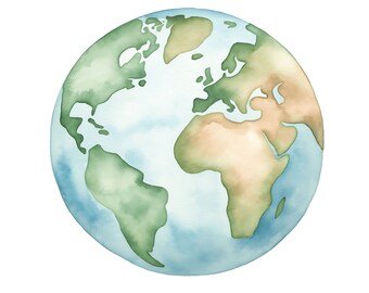 Watercolor Planets Clipart: Boho Space Art (10 JPG)