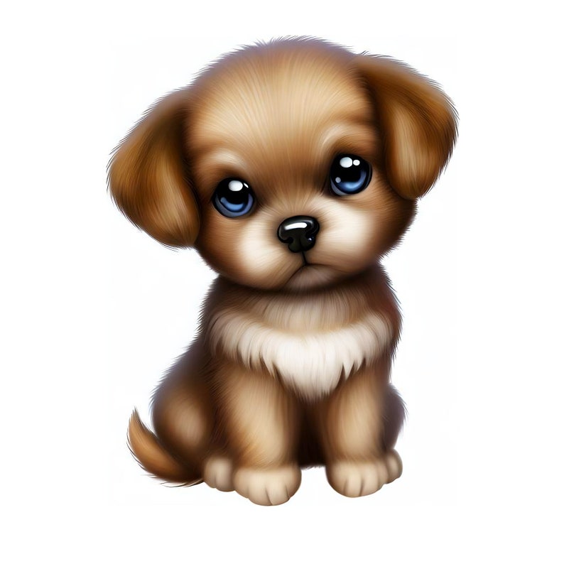 Cute Puppy Clipart Bundle | Smiling Dog PNG Files (digital Download) - Etsy
