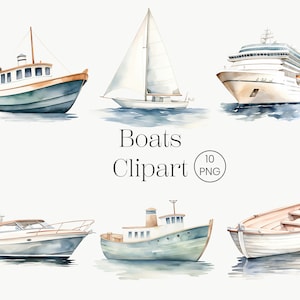 Boot clipart | 10PNG | Aquarel boot clipart, zeilboot PNG zeilboot clipart, boot clipart boot illustraties, boot PNG, ponton boot