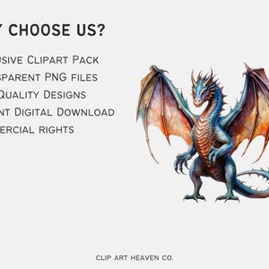 Dragons Clipart Bundle | 10 PNG | Dragon PNG Dragon Commercial Use ...