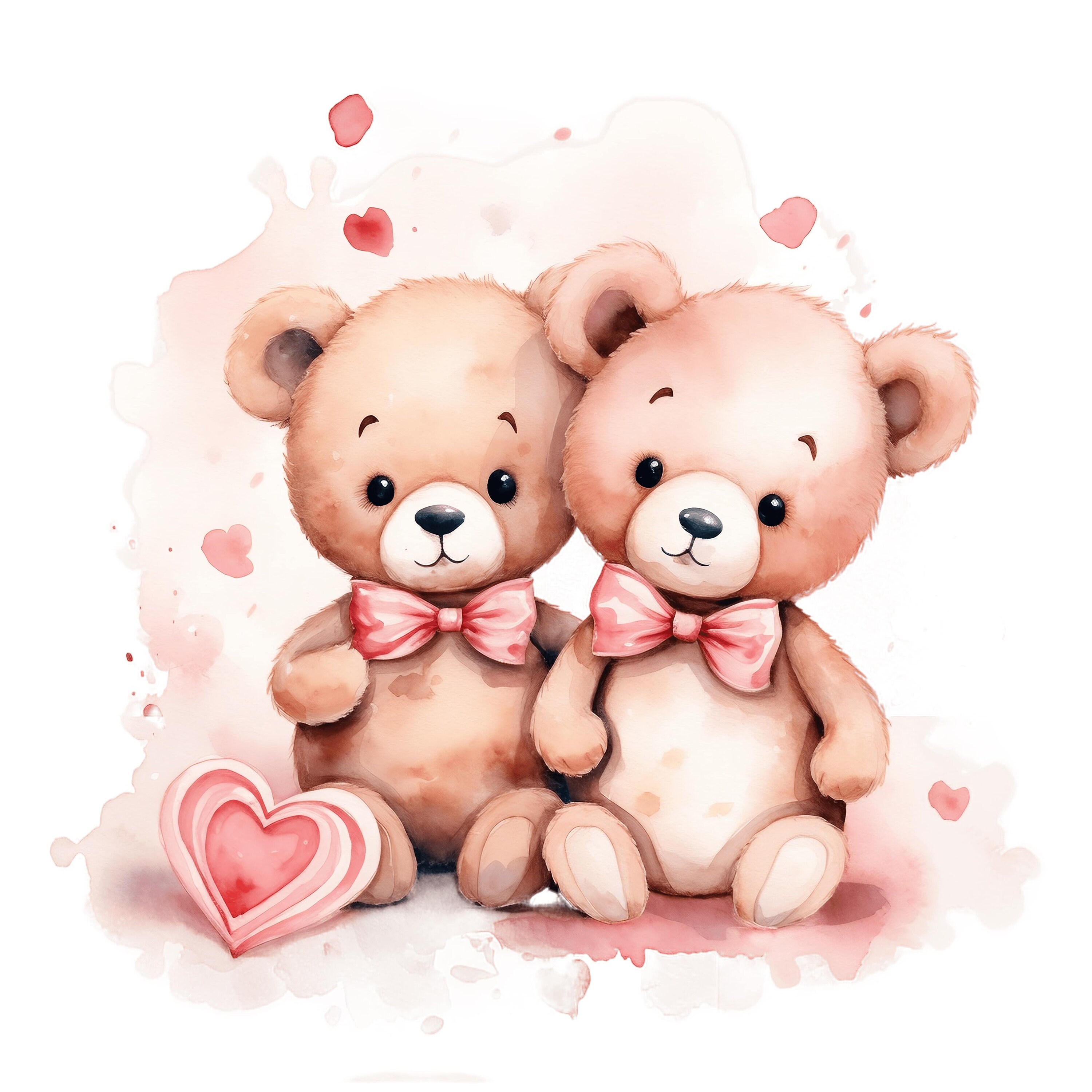 Couple Bear Clipart, 10 JPG Teddy Love JPG Valentine Day Clipart Teddy ...