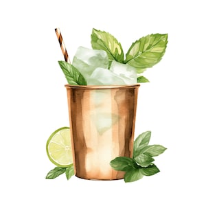 Clipart cocktail acquerello / 10 JPG / clipart bevande, pacchetto clipart carrello bar, clipart cocktail firma, cocktail nuziali bevande alcoliche
