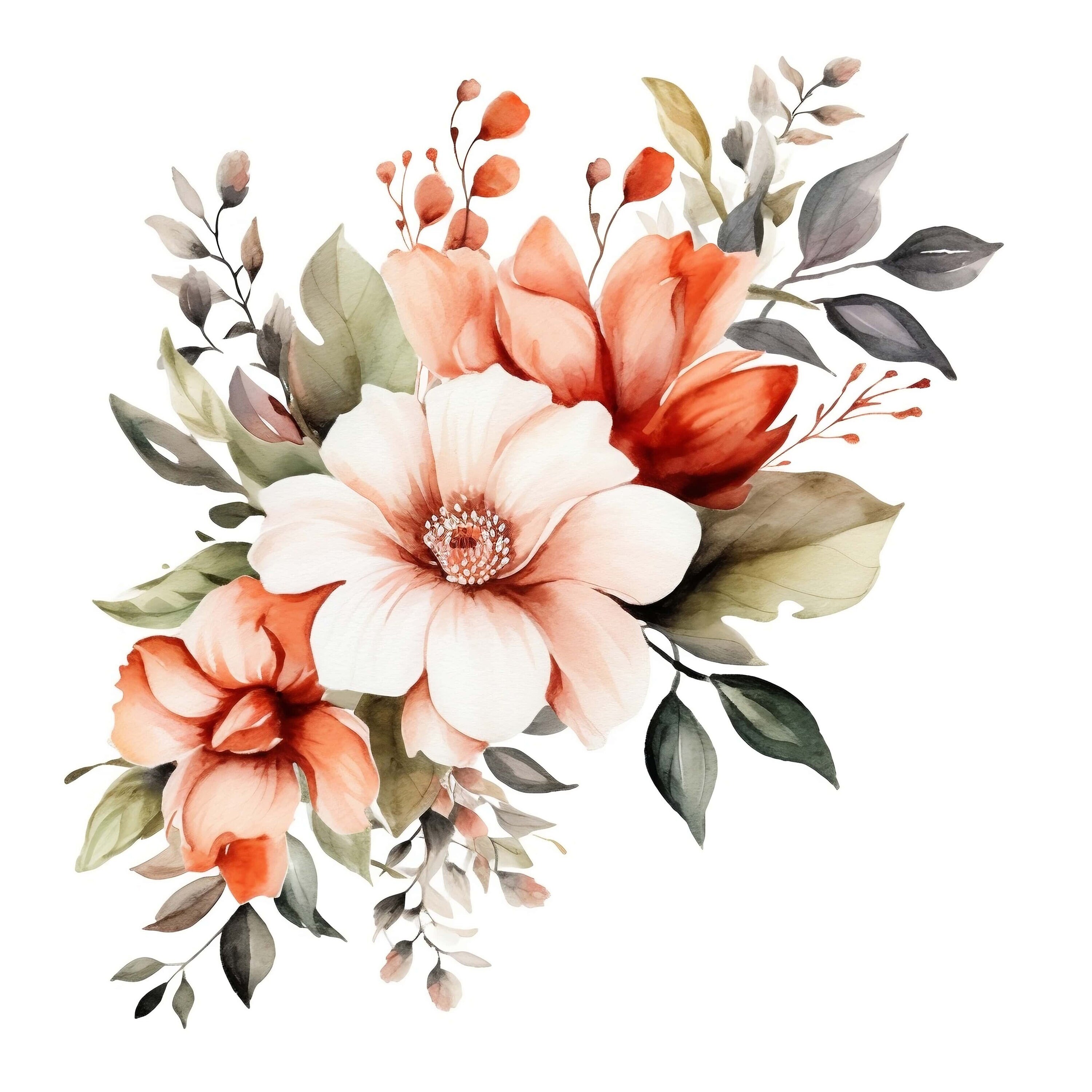 10 Flower Border Watercolor Clip Art JPG Files Clip Art - Etsy