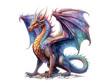 Dragons Clipart Bundle | 10 JPG |  Dragon JPG Dragon Commercial Use Dragon Fantasy Art Dragon Printable Art Dragon Cricut Art Dragons