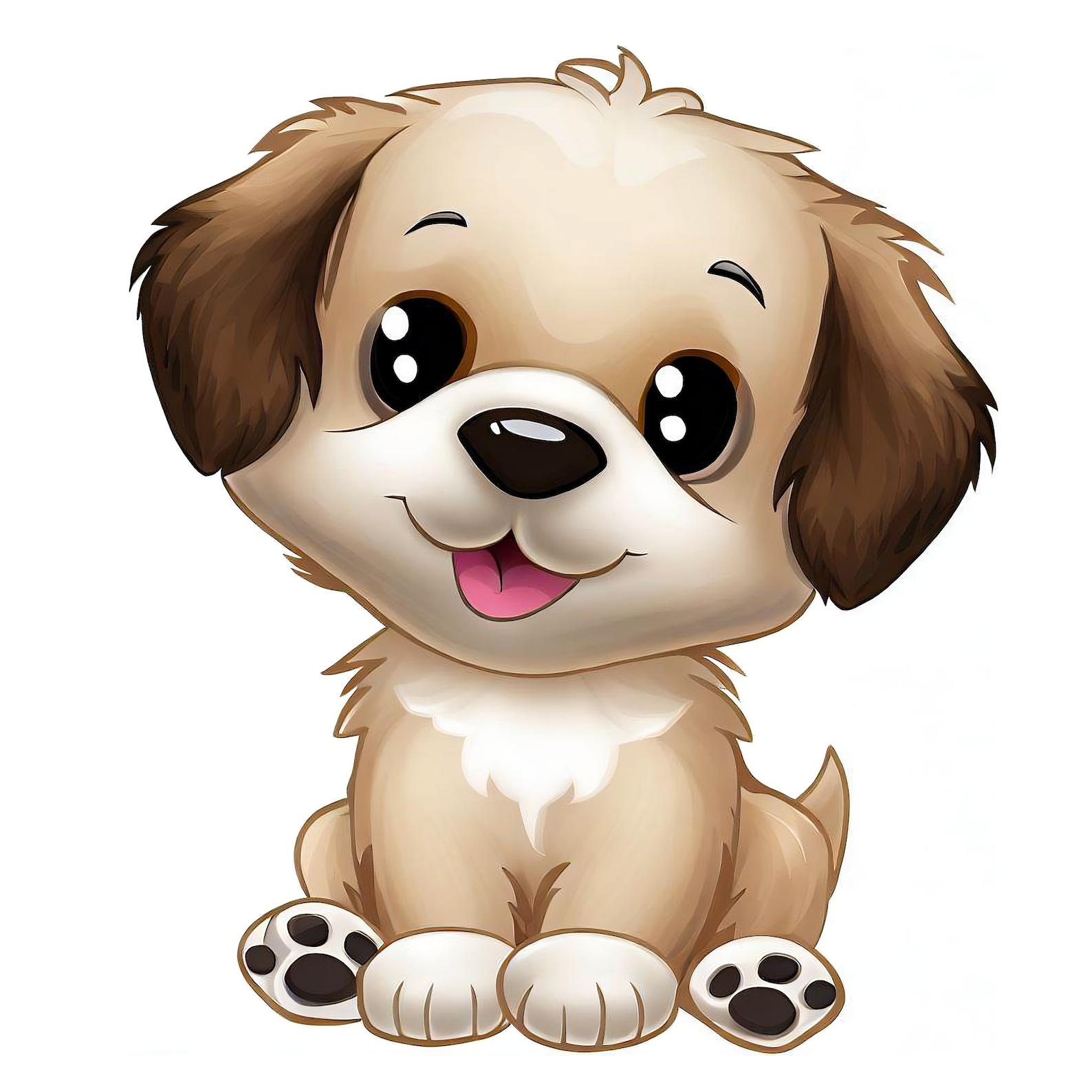 Cute Puppy Clipart Bundle | Smiling Dog PNG Files (digital Download ...