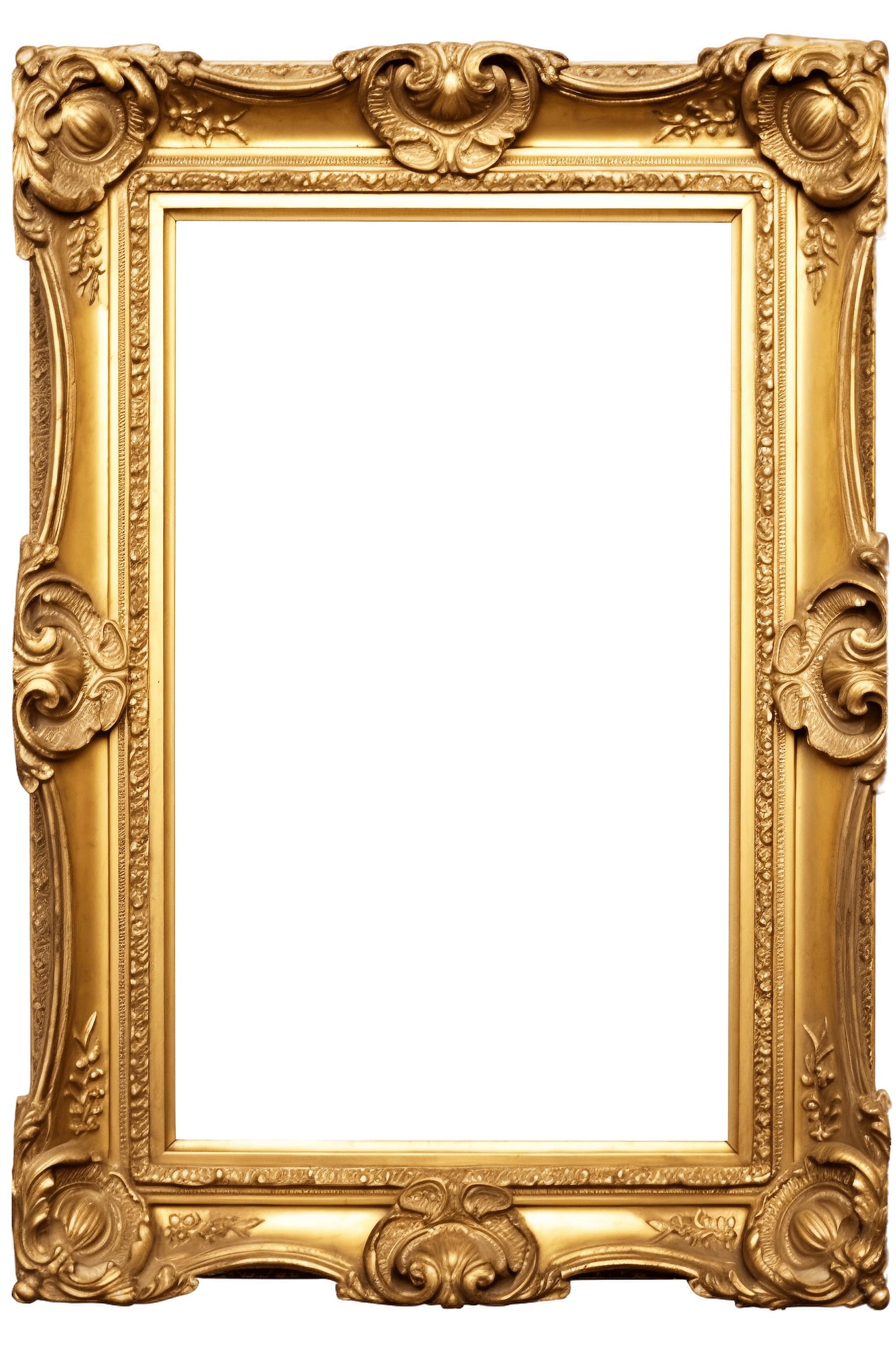 Vintage Gold Frames Clipart | 10 JPG | Vintage Baroque Frames Mockup ...