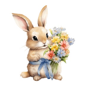 Lapin de Pâques | 10JPG | Easter Clipart Spring Clipart Digital Download Digital Paper, Impressions numériques, Licence commerciale