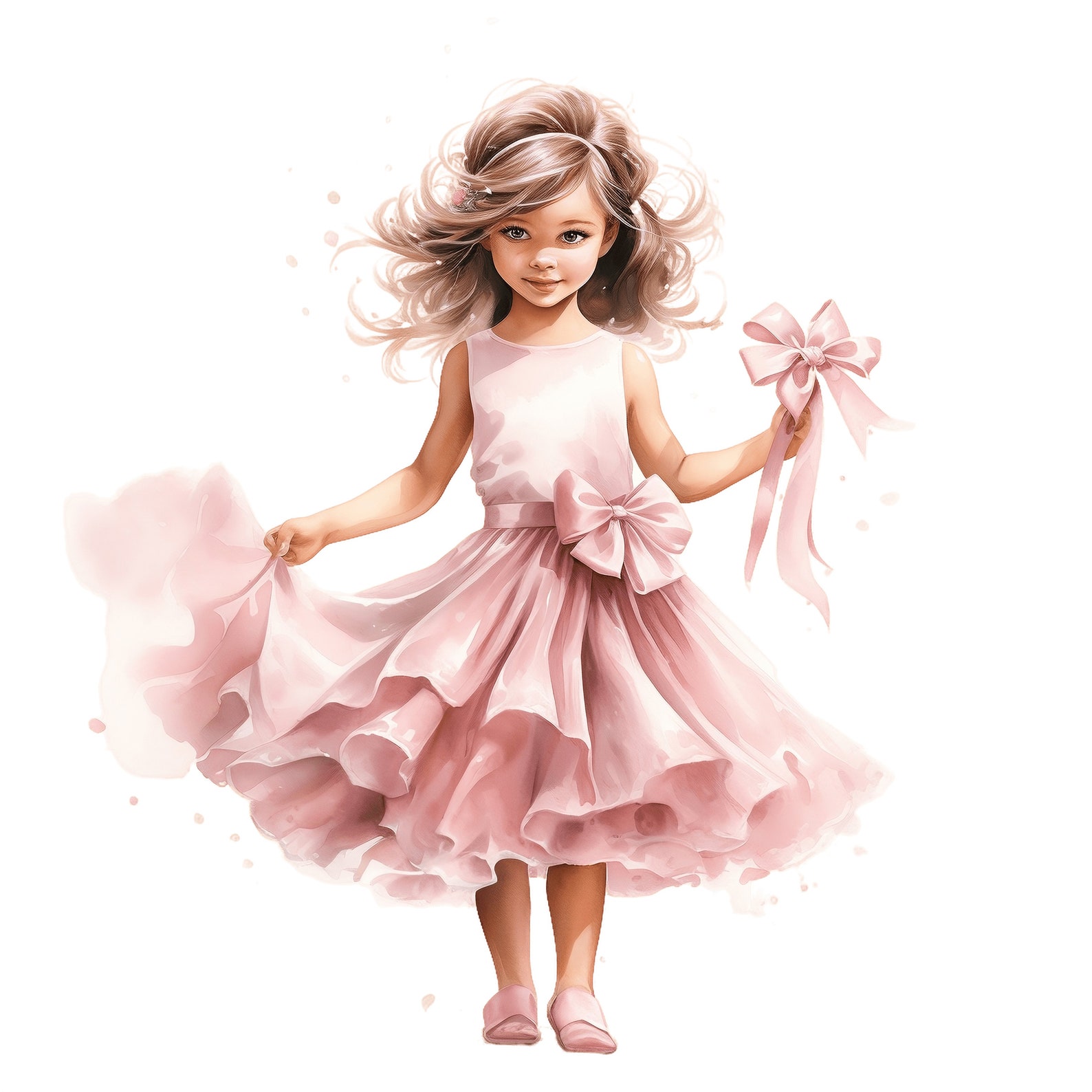 Little Girl Ballerina Clipart 10 JPG Cute Pink Ballet Dancer Printable ...