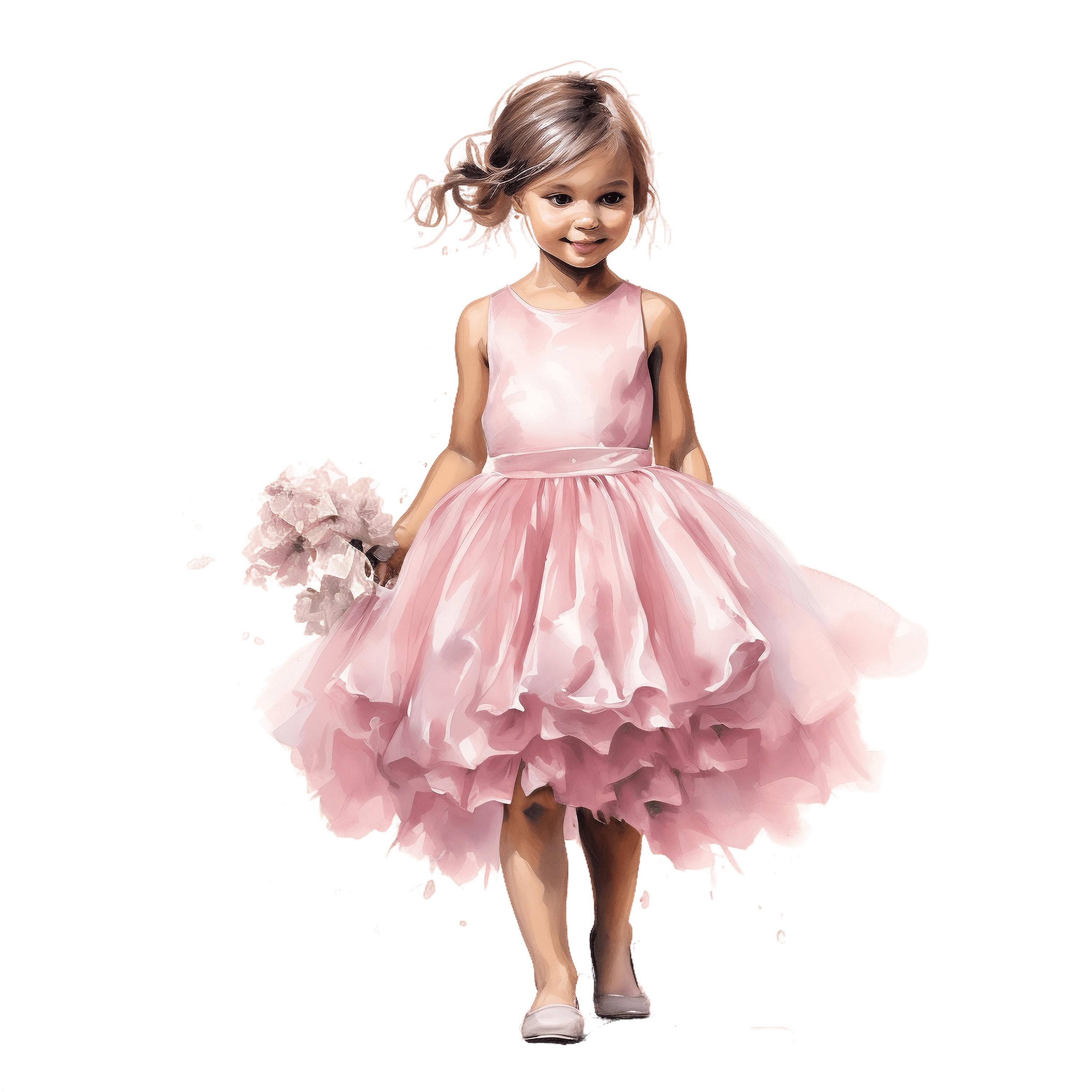 Little Girl Ballerina Clipart 10 JPG Cute Pink Ballet Dancer Printable ...