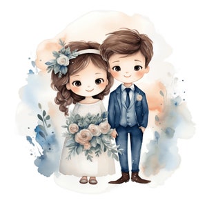 結婚式の子供たちのクリップアート | 10 JPG クリップアート | 式典中の子供たち、結婚式のパーティー バンドル、フラワー ガールのクリップアート、子供のアート、昇華 Png