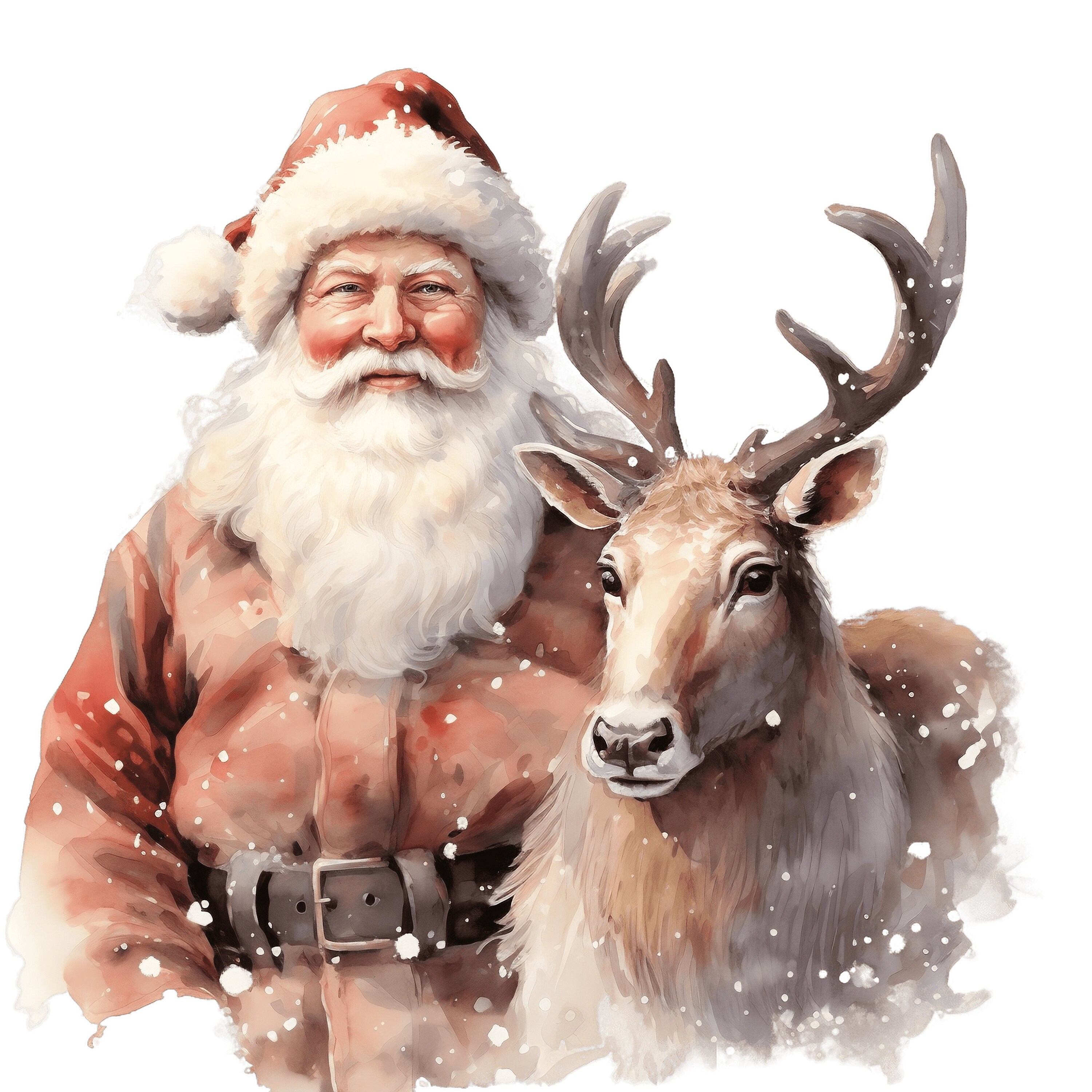 トナカイとサンタのクリップアート | 10 の高品質 JPG | ホリデー