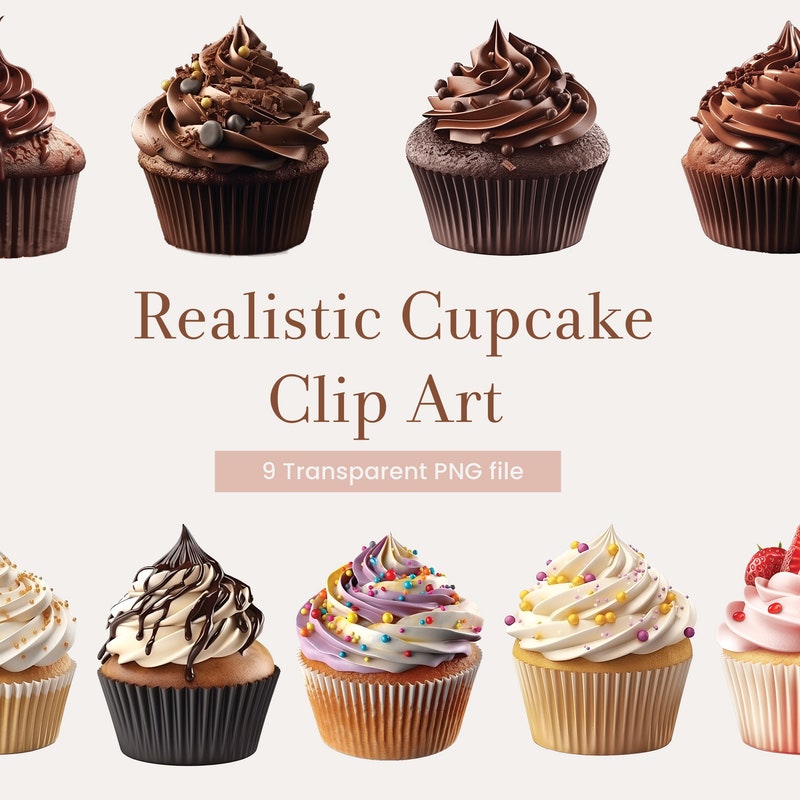 Cupcake Clip Art - Etsy