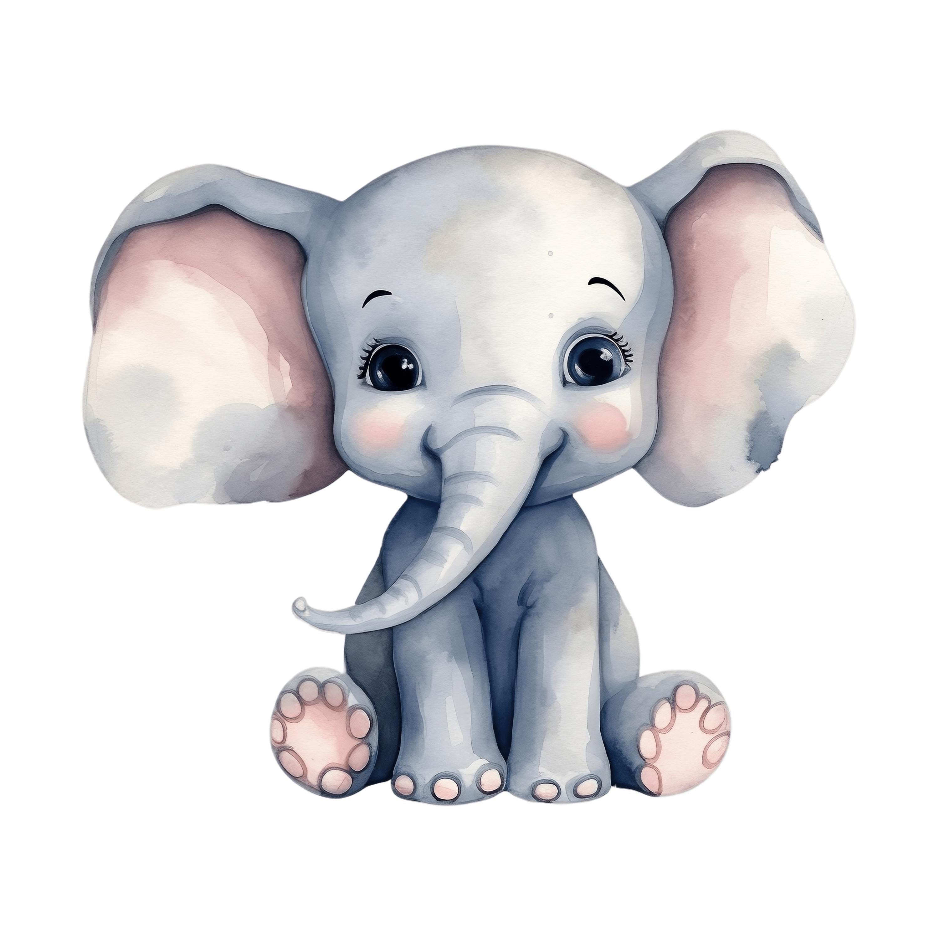 Dibujos animados de elefantes - Etsy México, image size:3000x3000