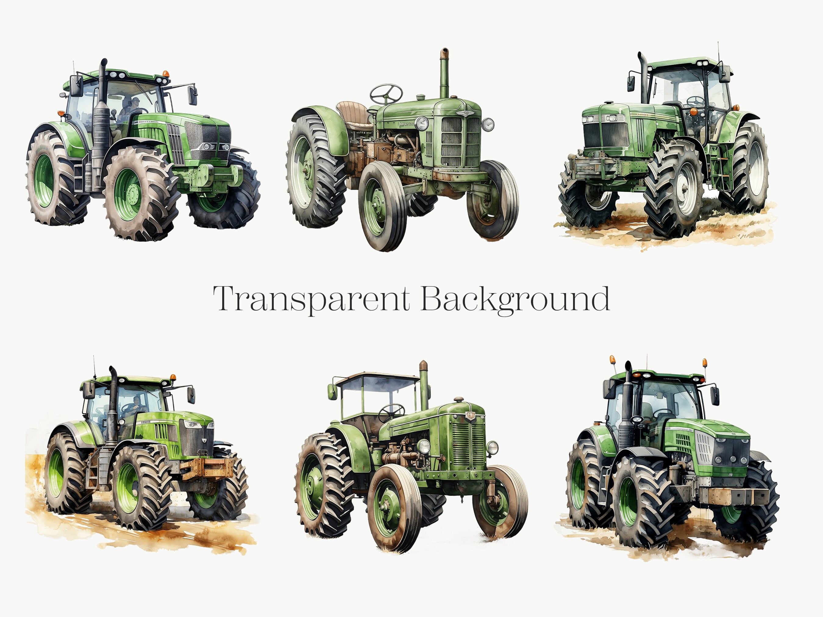 Green Tractor Clipart | 10 High Quality Transparent PNG | Farm Tractor ...