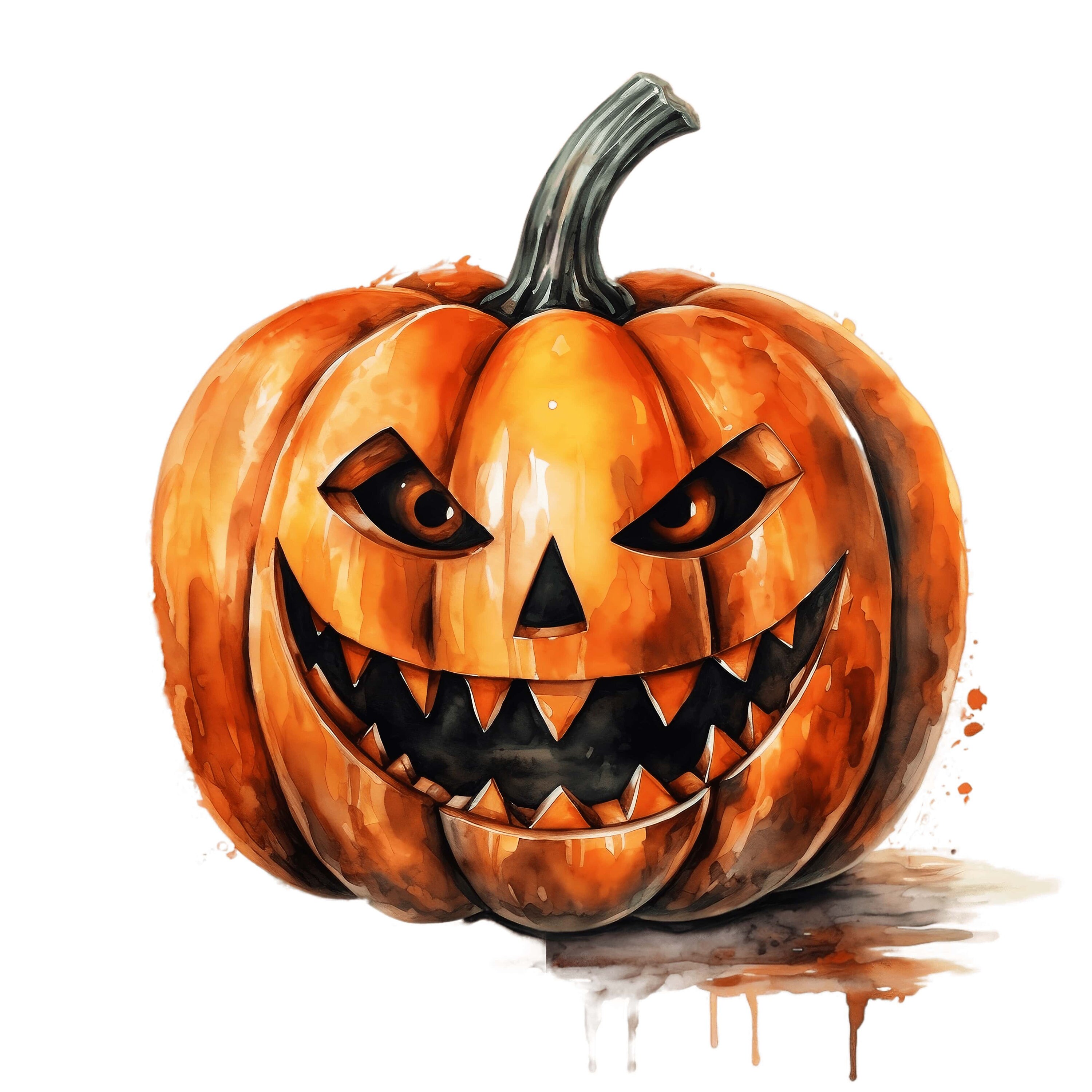 ハロウィンかぼちゃのクリップアート | 10 高品質 JPG | 秋の不気味な