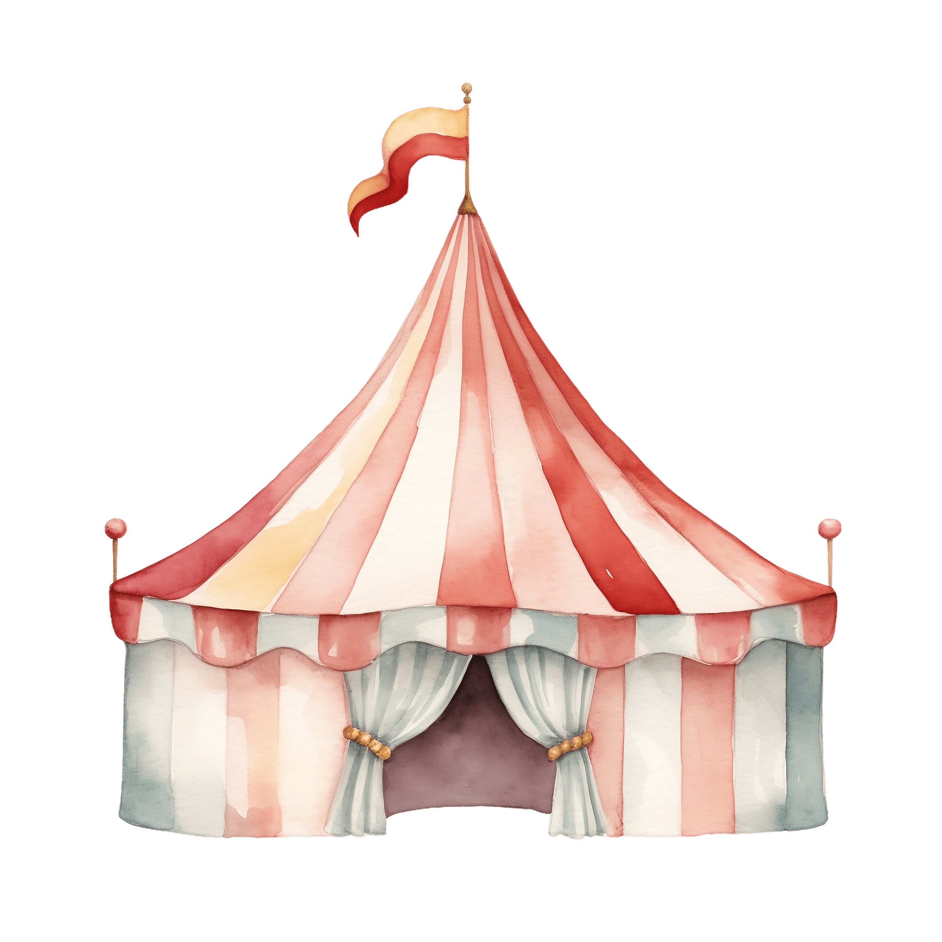 Watercolor Circus Animals Clipart: Boho Nursery Decor (JPG) - Etsy