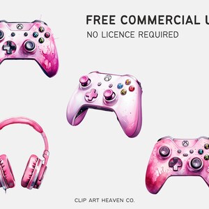 Pink Controller Being Held Art Girl Gamer Controller Clipart | 10 Transparent PNG | Pink Controller ...