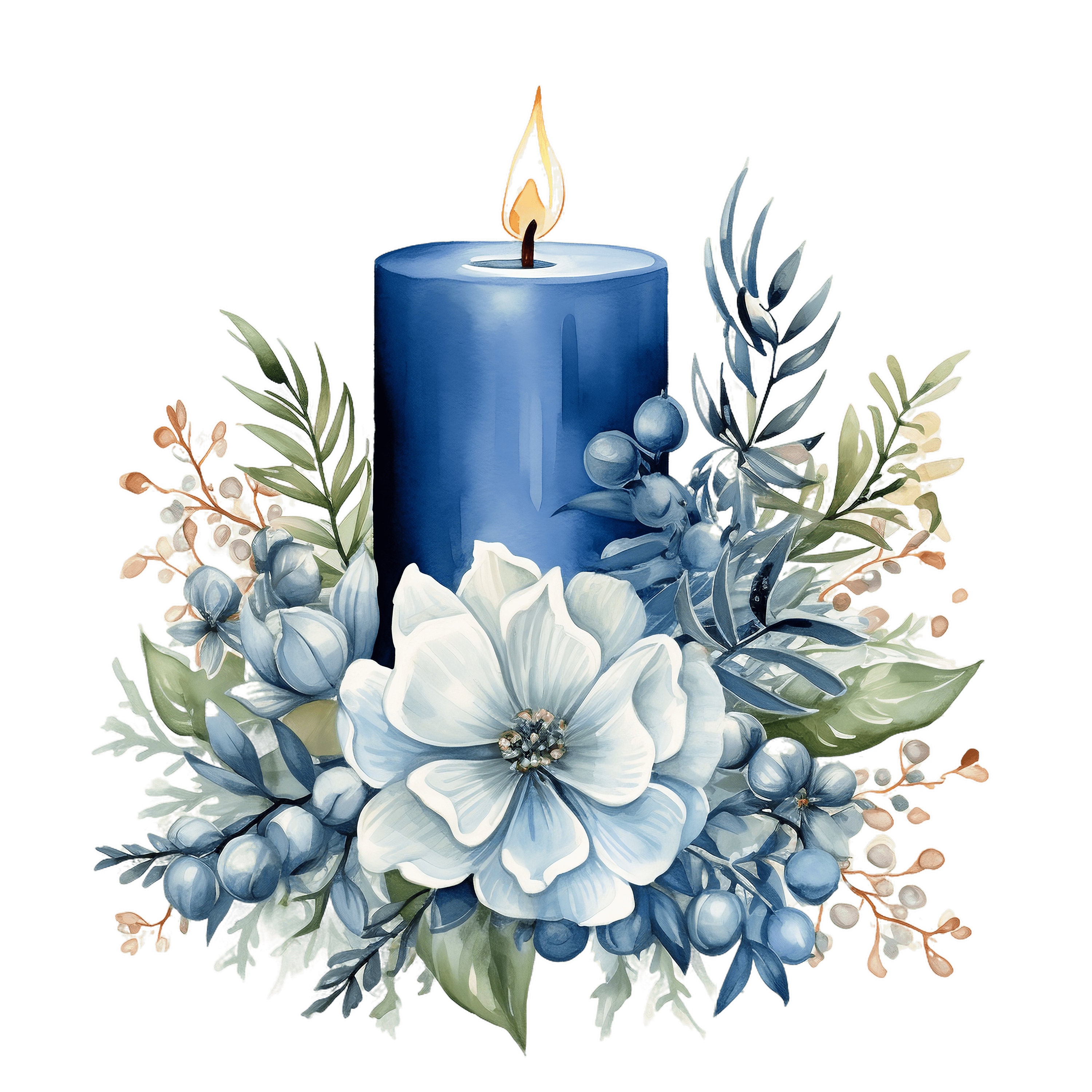 Velas en arreglo Floral – ZARIA, image size:3000x3000