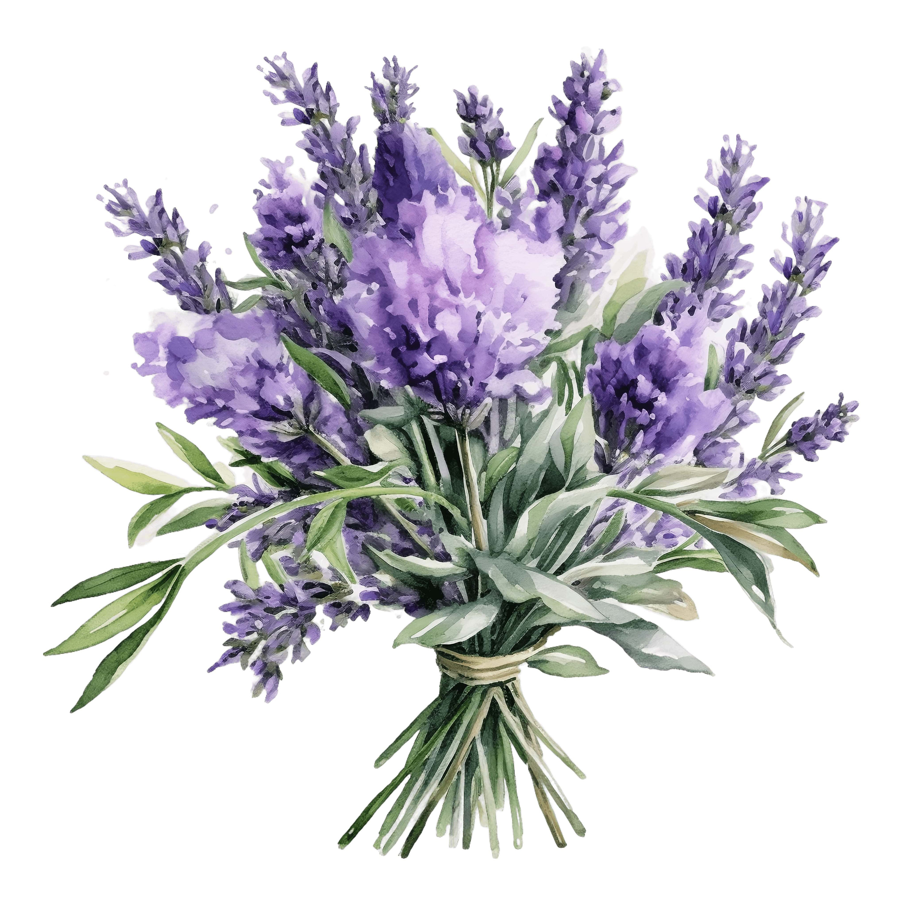 Watercolor Lavender Bouquet Clipart | Provence Floral (digital Download ...