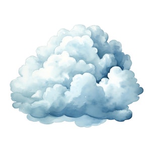 Aquarelle Pastel Cloud clipart 10 JPG Sky Clipart Heaven JPG Imprimable Coloré Ciel Christian Art Nursery Decor Utilisation commerciale numérique