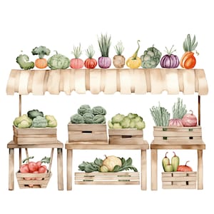 Farmers Market Clipart | 10 JPG | Vegetable Clipart, Farmers Market JPG Fruit Clipart Farmer&#39;s Market Flower Shop JPG Produce