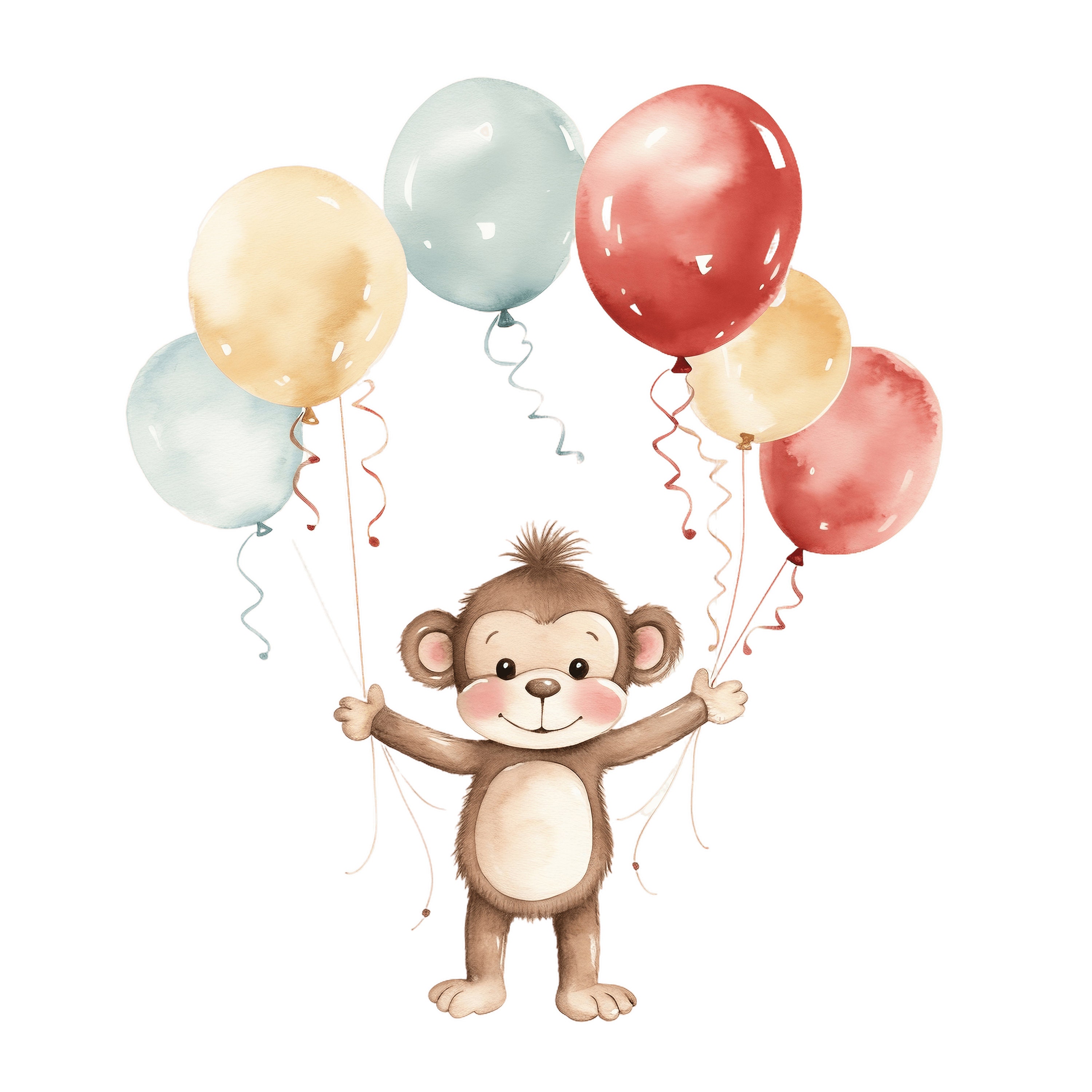 Watercolor Circus Animals Clipart: Boho Nursery Decor (JPG) - Etsy