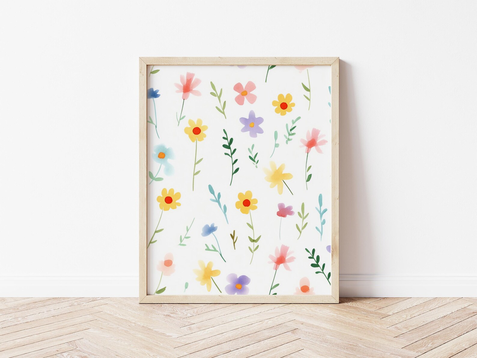 Spring Ditsy Floral Seamless Pattern Pack, Bright Small Scale Flower ...