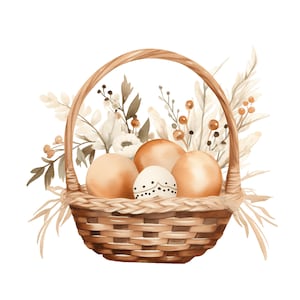 Boho Easter Clipart 10 JPG Easter Bunny Clipart, Boho Easter Clipart Easter Floral Clipart Easter JPG, Easter Basket JPG Cute Easter Clipart