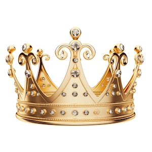Clipart di corone d'oro / 10 JPG / Corona d'oro Corona Corone reali Pacchetto Scrapbook Corone Clipart Sublimazione JPG Download digitale