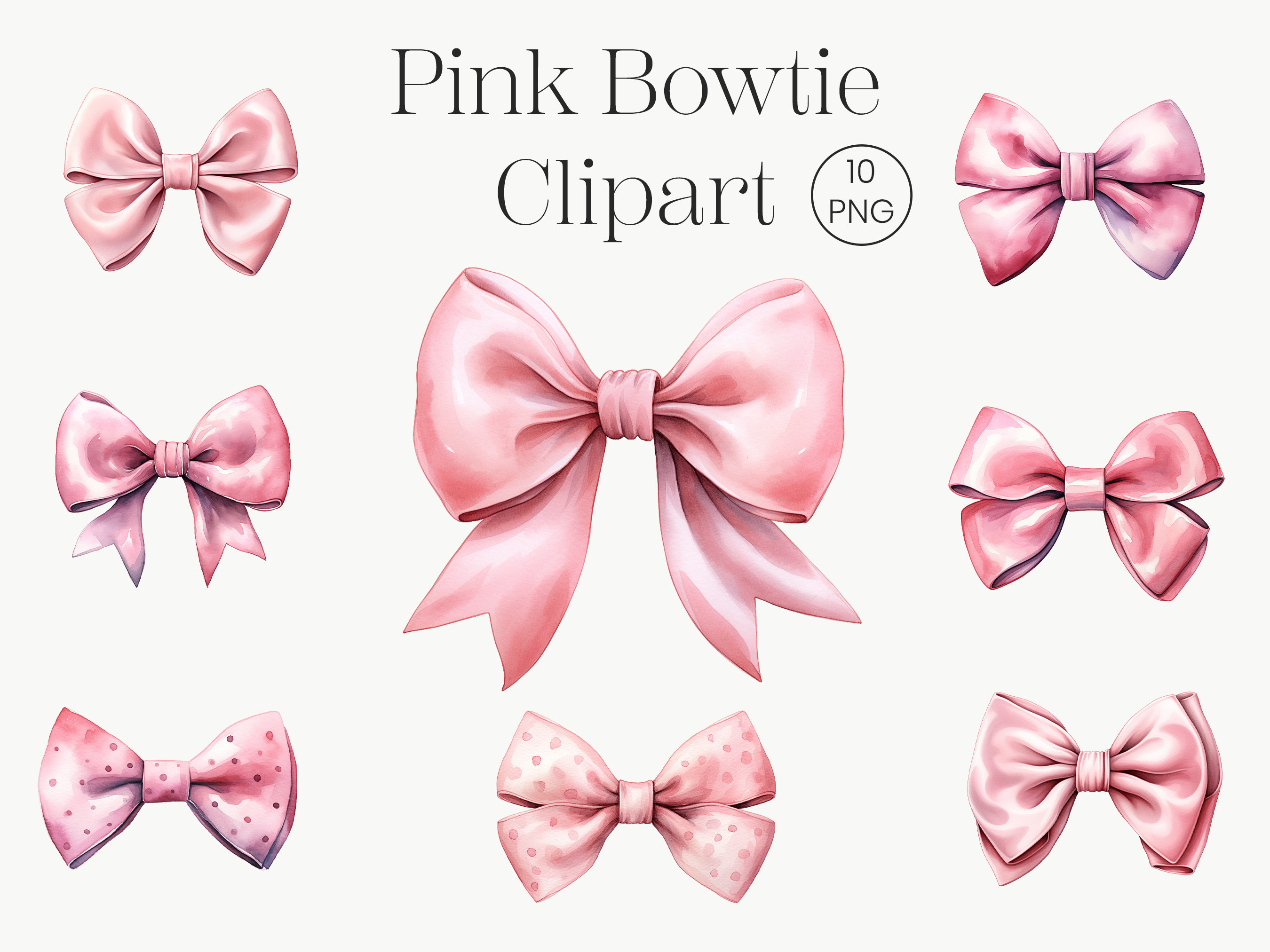 Pink Bow Stickers, Unique Designs