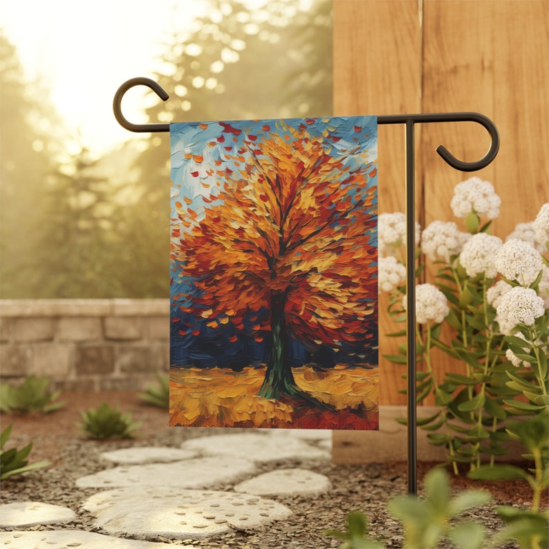 Fall Garden flag, Fall Thanksgiving garden flag, Autumn yard flag, Fall Welcome flag, Hello fall garden flag image 5