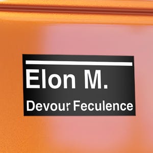 Devour Feculence Elon Sticker Severance TV Show Gift For Tech Critics Laptop Vinyl Bumper Decal Satirical Political Fan Gift Waterproof
