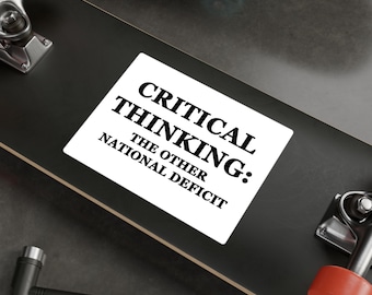 Pegatina de pensamiento crítico, regalo para activistas políticos, educación progresista