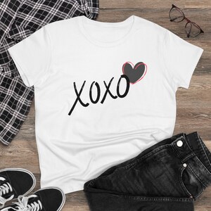 Camiseta de algodón de peso medio para mujer
