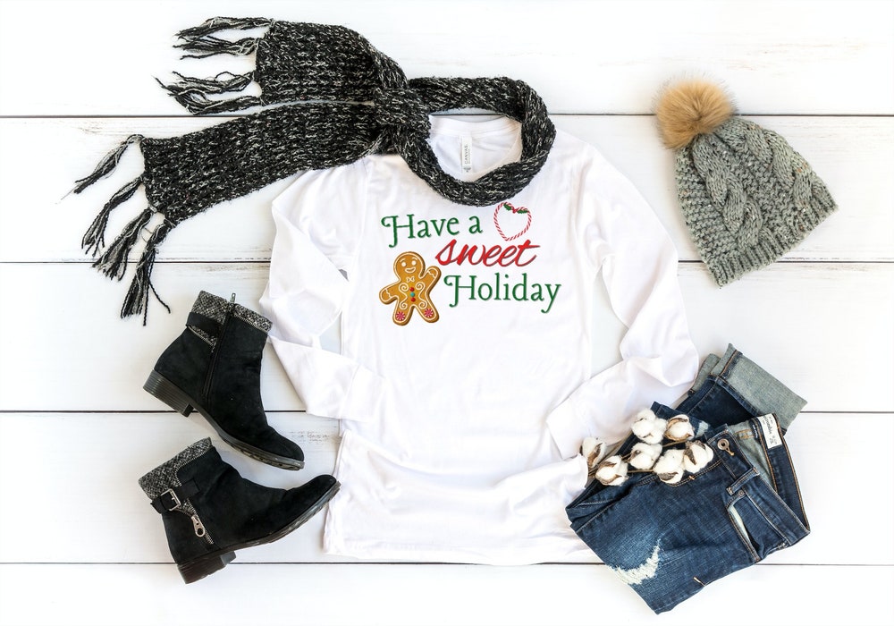 Holiday Long Sleeve, Christmas Long Sleeve, Gingerbread Long Sleeve, Sweet Long Sleeve