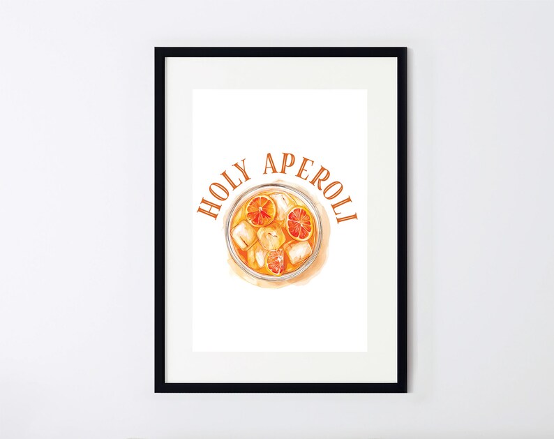 Sac En Toile De Jute Aperol Spritz - Motif Holy Aperoli - Cadeau Enterrement De Vie De Garçon - Idée Cadeau été
