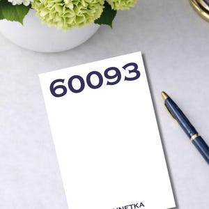 Zip Code Notepad Personalized | Custom Stationery Pad | Gift for New Home