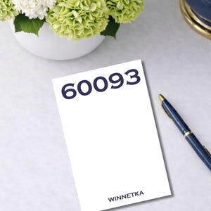 Zip Code Notepad Personalized | Custom Stationery Pad | Gift for New Home