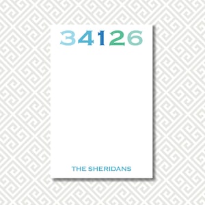 Zip Code Notepad Ombre Personalized : Hometown Pride Memo Pad