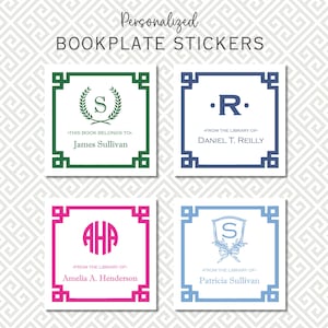 Personalized Bookplate Stickers II: Custom Book Labels | 3&quot; Square